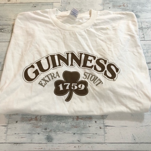 Guinness White and Brown Short Sleeve Tees - Picture 1 of 7